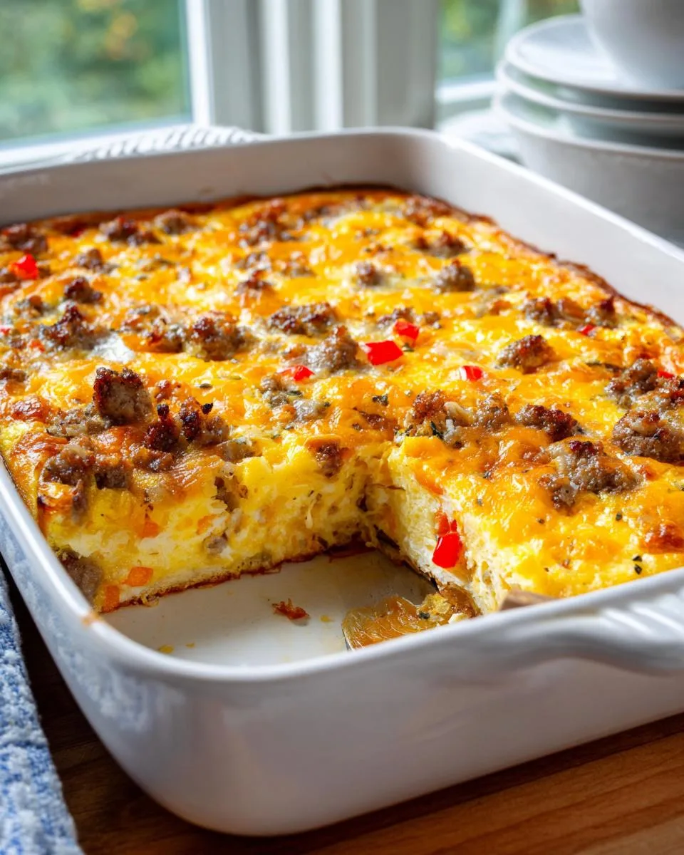 sausage hashbrown casserole - detail 2