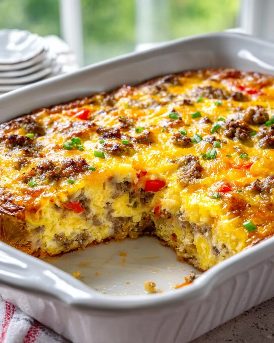sausage hashbrown casserole - detail 3