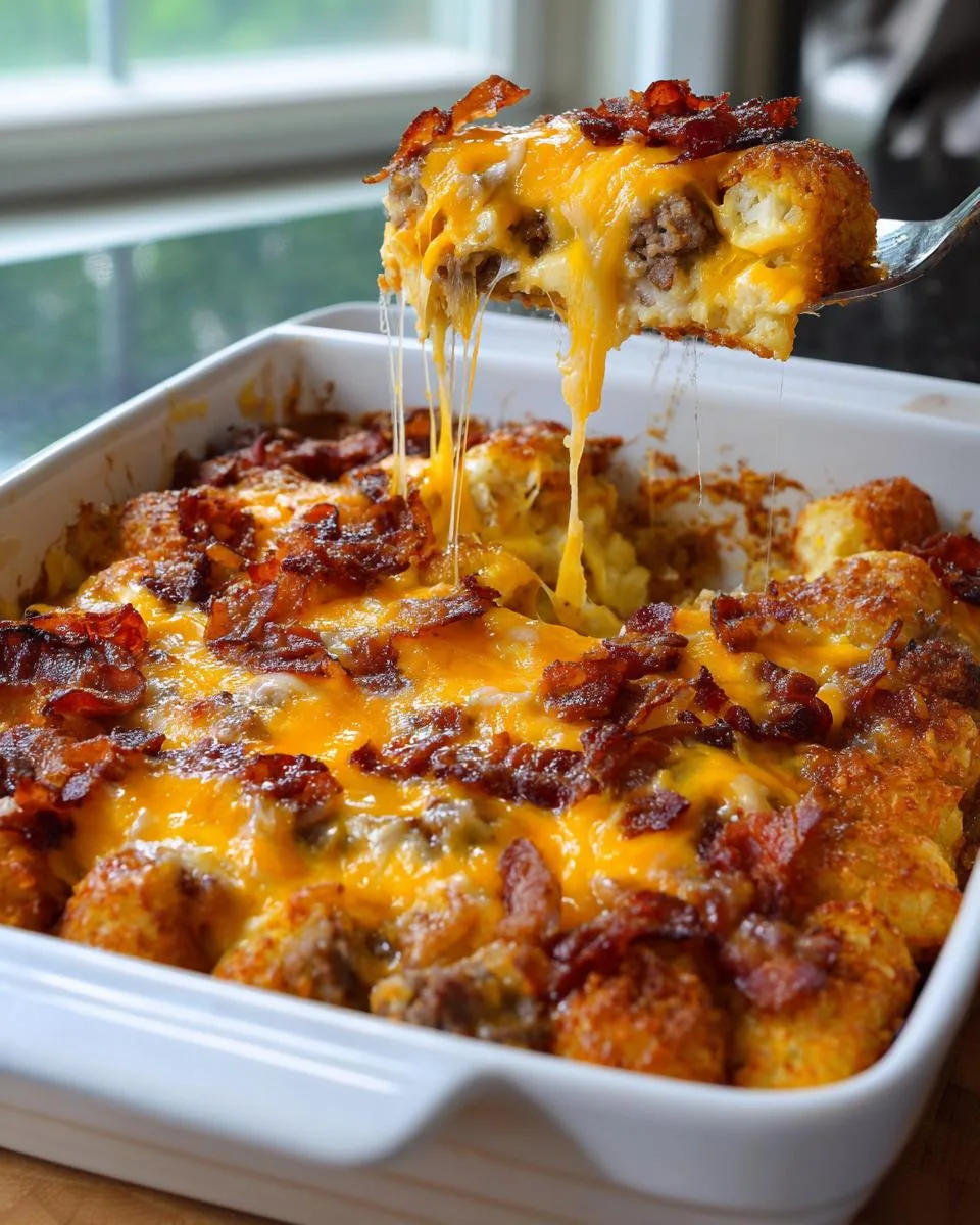 tater tot crack breakfast casserole - detail 2