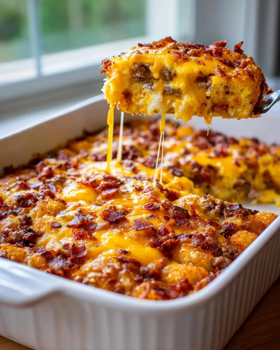 tater tot crack breakfast casserole - detail 3