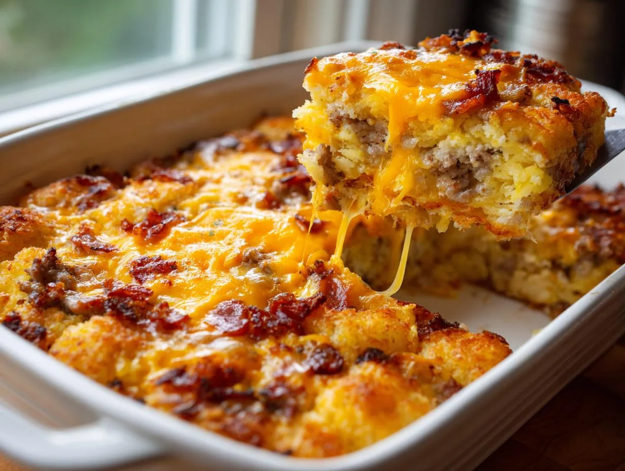 Irresistible Tater Tot Crack Breakfast Casserole in 4 Easy Steps
