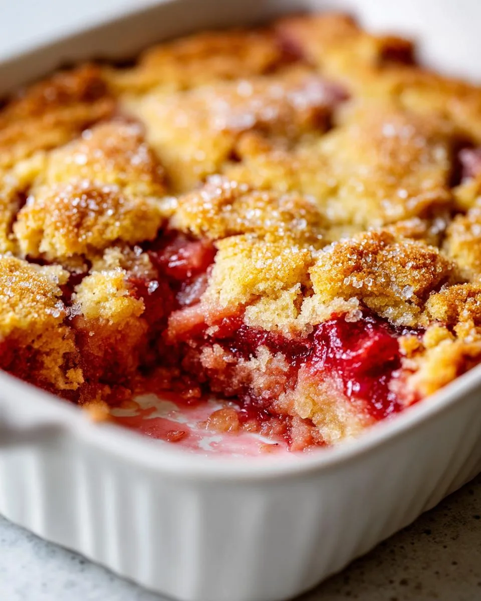 5 Ingredient Rhubarb Dump Cake - detail 2