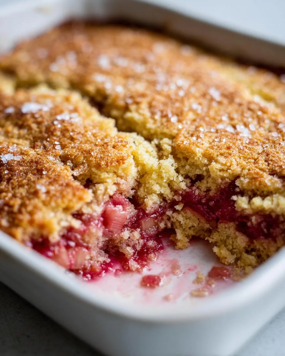 5 Ingredient Rhubarb Dump Cake - detail 3