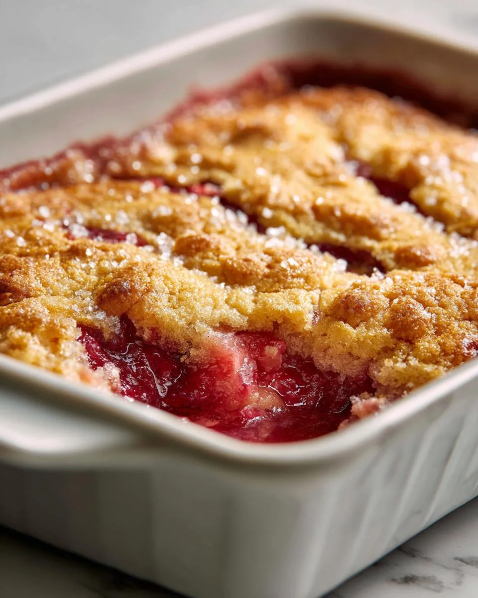 5 Ingredient Rhubarb Dump Cake - detail 4