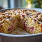 Almond Rhubarb Coffee Cake Recipe