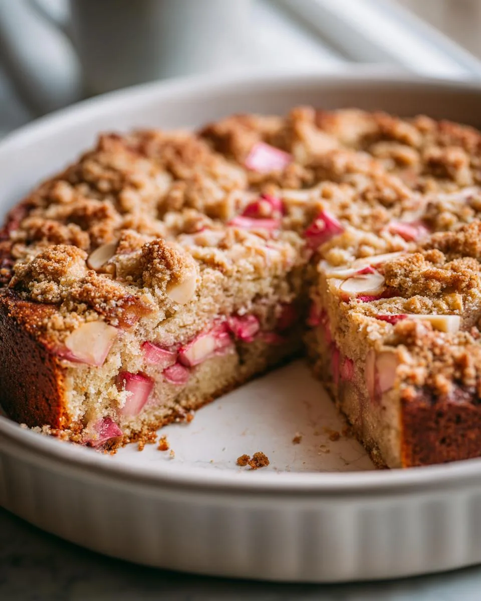 Almond Rhubarb Coffee Cake Recipe - detail 2