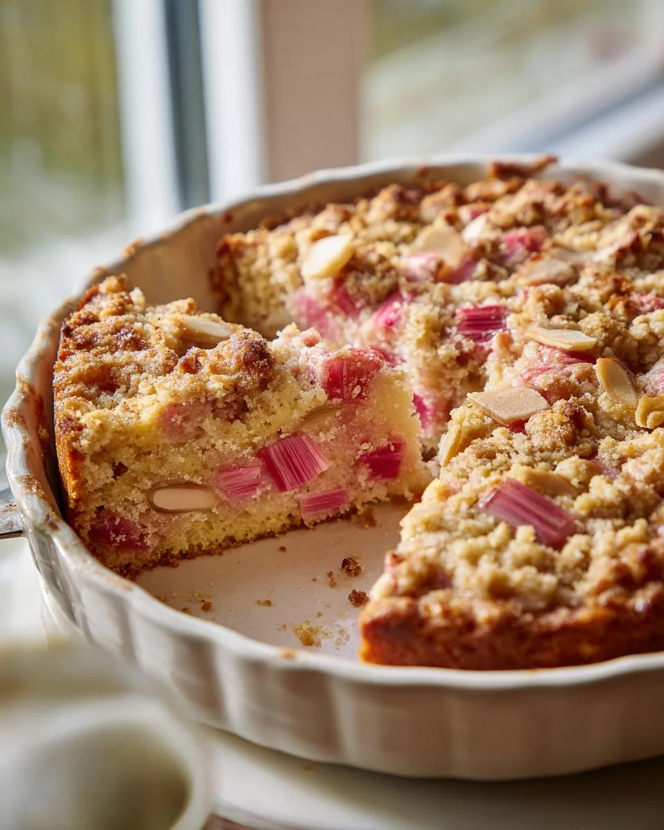 Almond Rhubarb Coffee Cake Recipe - detail 4