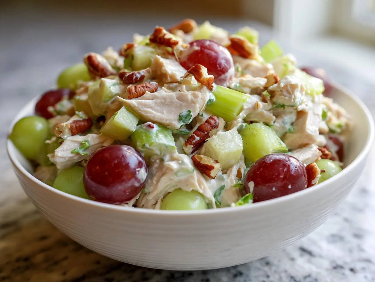 15-Minute Apple Pecan Chicken Salad Bowl Recipe – Irresistible!