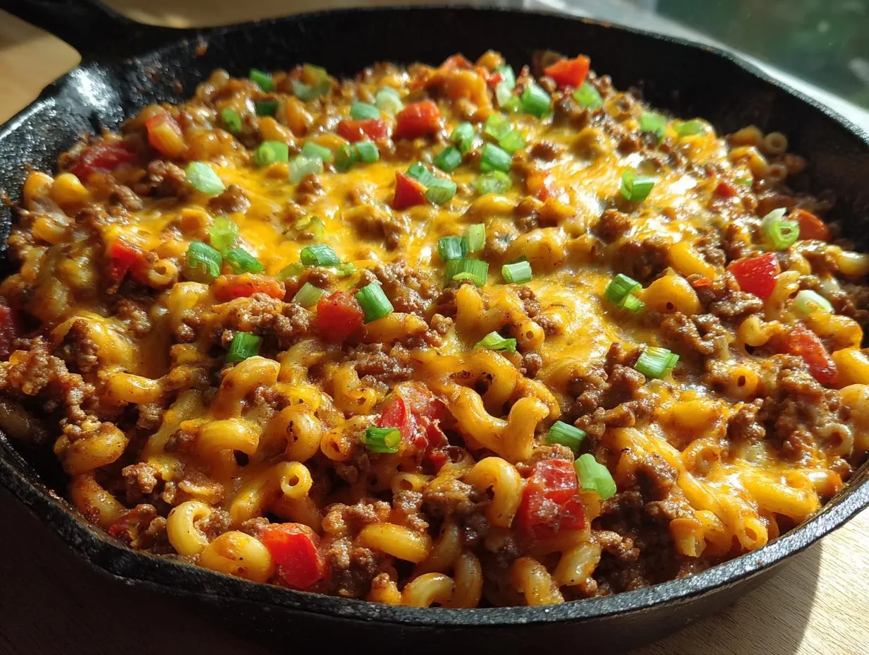 Irresistible 30-Minute Beef Taco Pasta Skillet Recipe