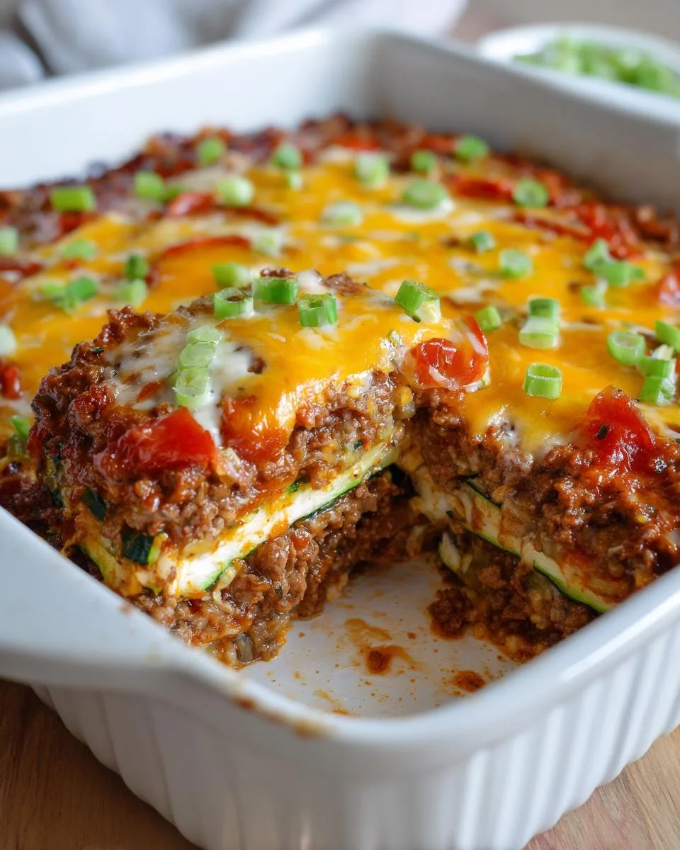 Beefy Zucchini Pizza Casserole - detail 2