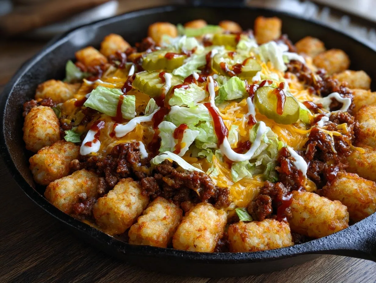 15-Minute Big Mac Tater Tot Casserole Recipe – Irresistible!