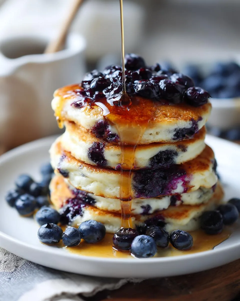 Blueberry Greek Yogurt Pancakes - detail 2