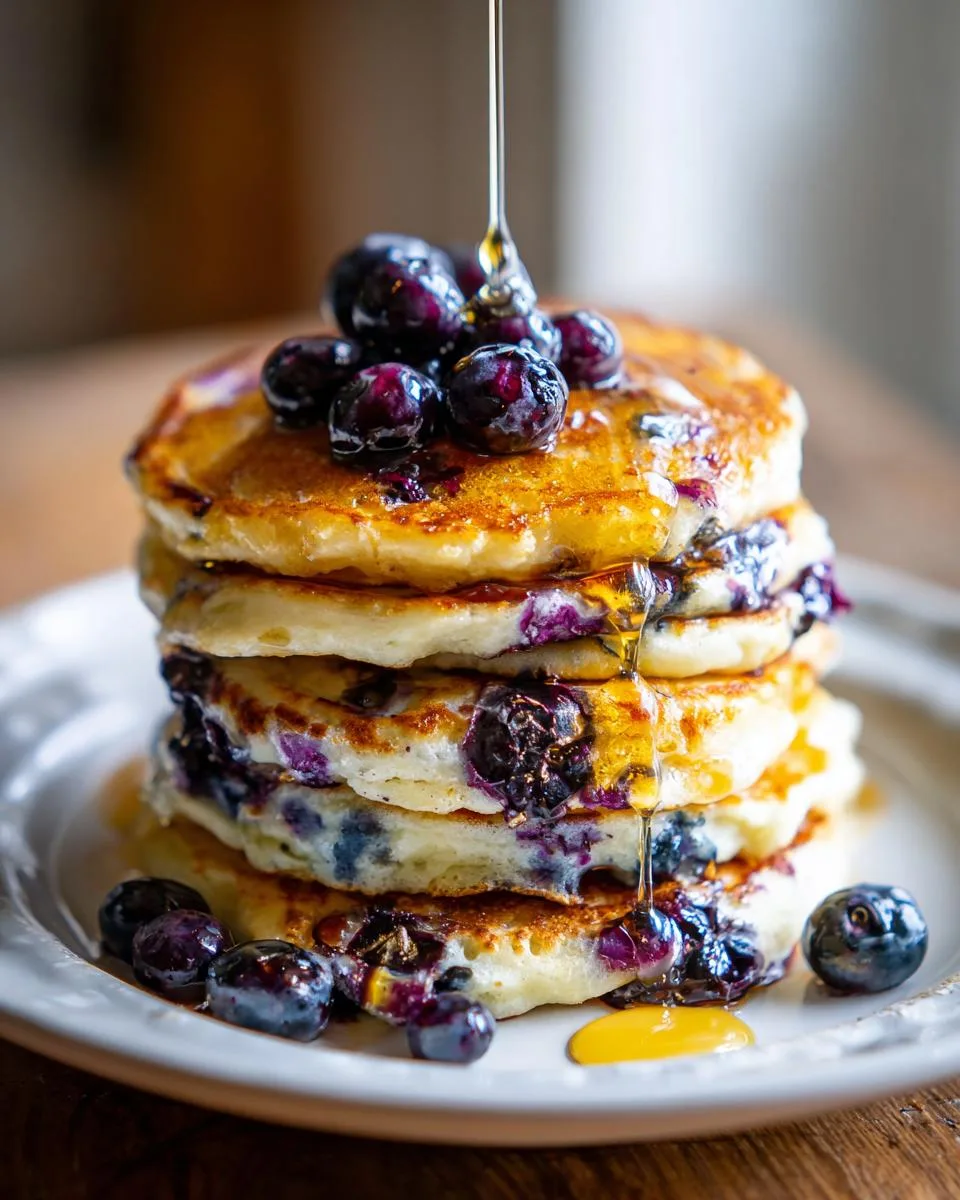 Blueberry Greek Yogurt Pancakes - detail 3