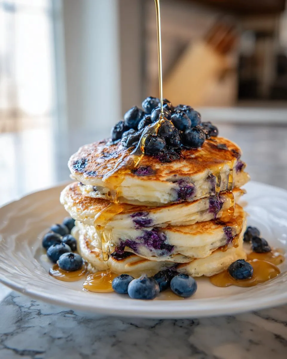 Blueberry Greek Yogurt Pancakes - detail 4