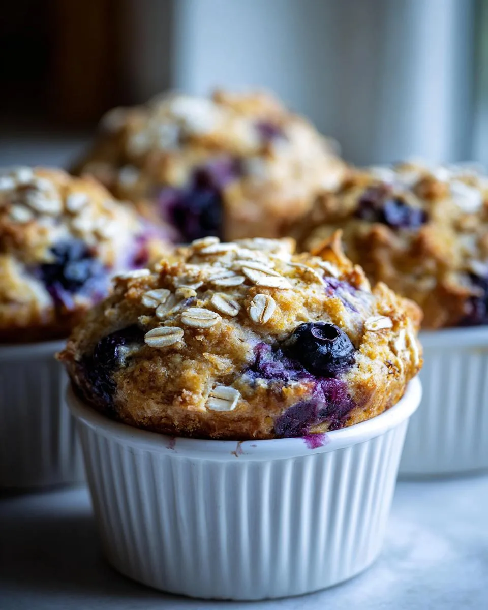Blueberry Oat Breakfast Muffins - detail 2