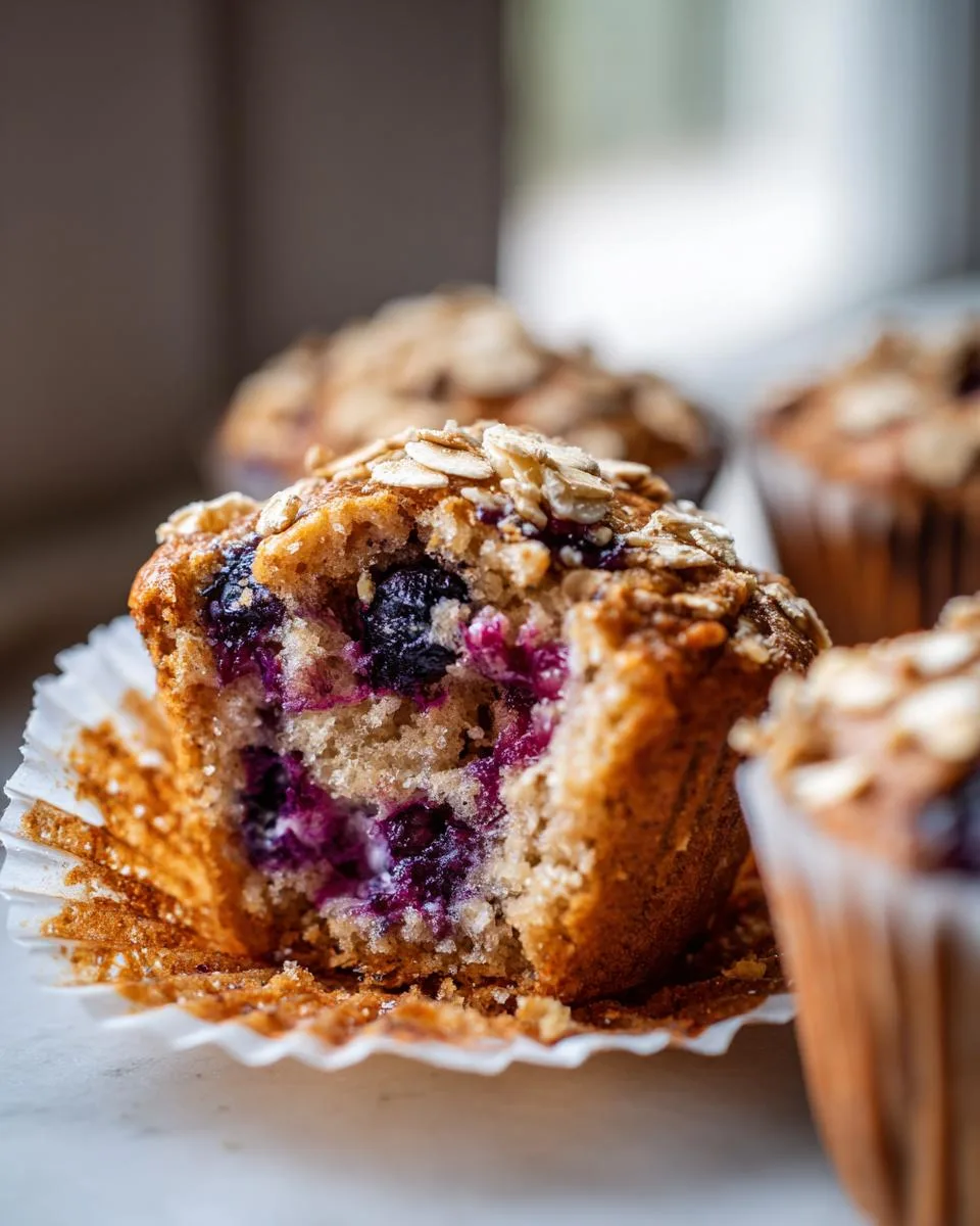 Blueberry Oat Breakfast Muffins - detail 4