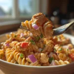 Buffalo Chicken Ranch Pasta Salad