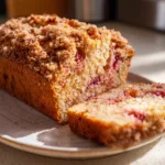 Buttermilk Rhubarb Bread Loaf