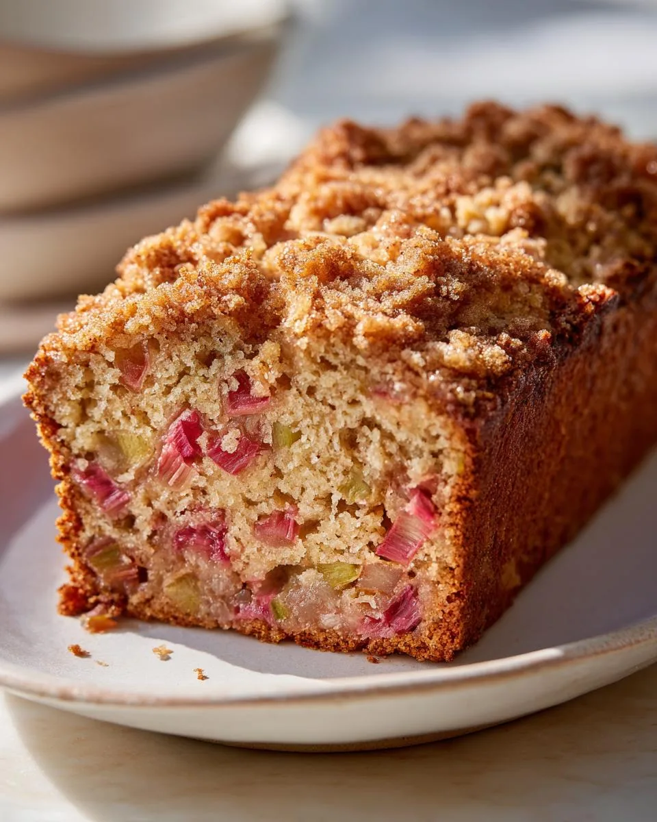 Buttermilk Rhubarb Bread Loaf - detail 3