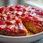 Caramelized Rhubarb Upside-Down Cake