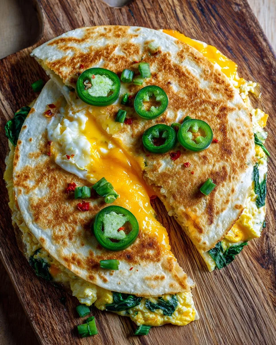 Cheddar Egg Breakfast Quesadillas - detail 1