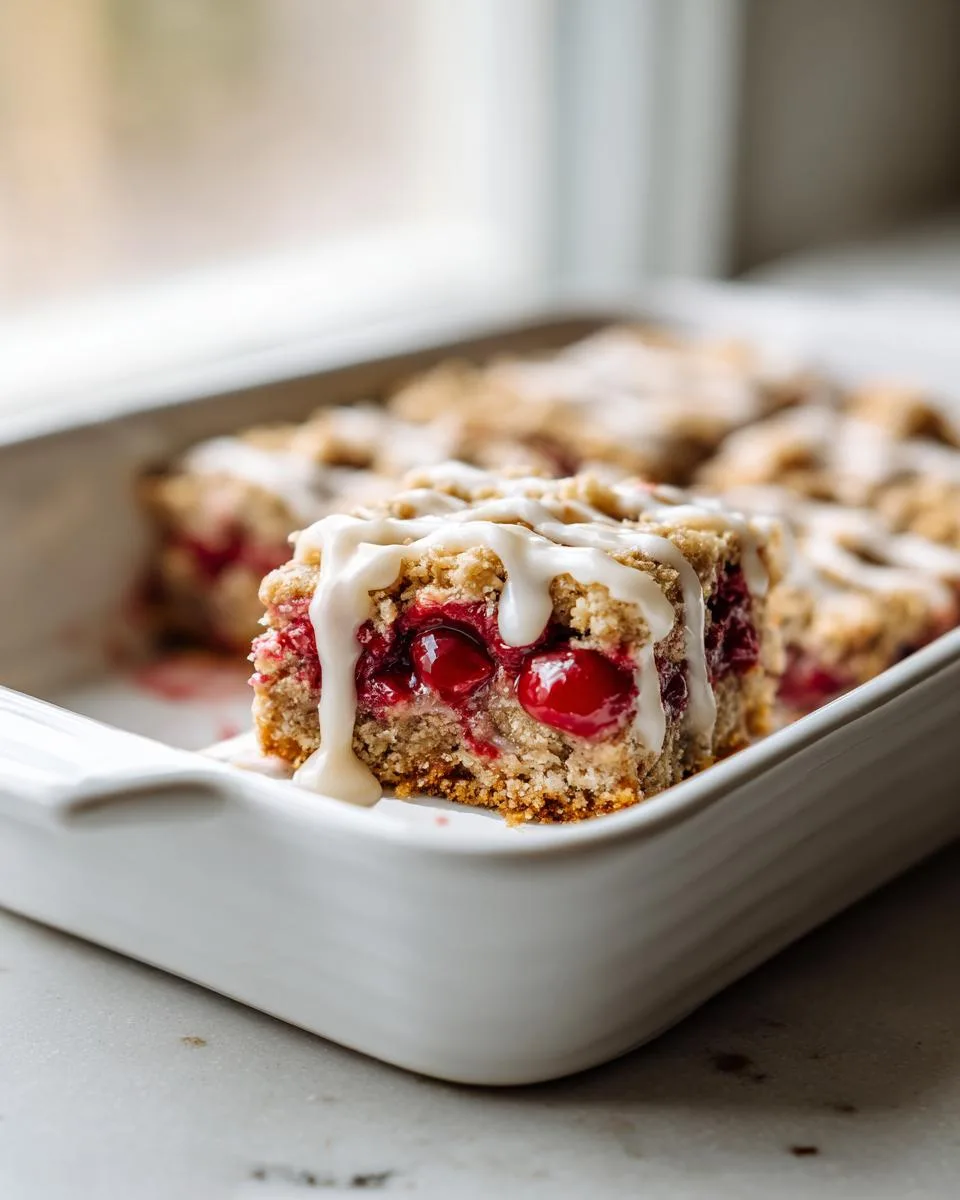 Cherry Crumble Pie Bars - detail 2
