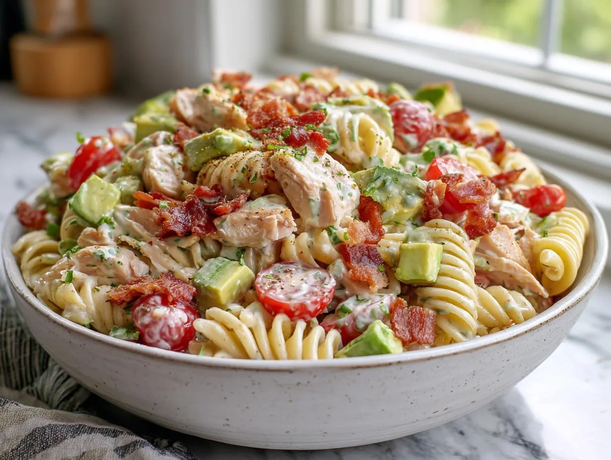 Irresistible Chicken Club Pasta Salad with 5-Star Flavors