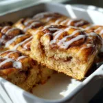 Cinnamon Roll Baked Oatmeal Squares