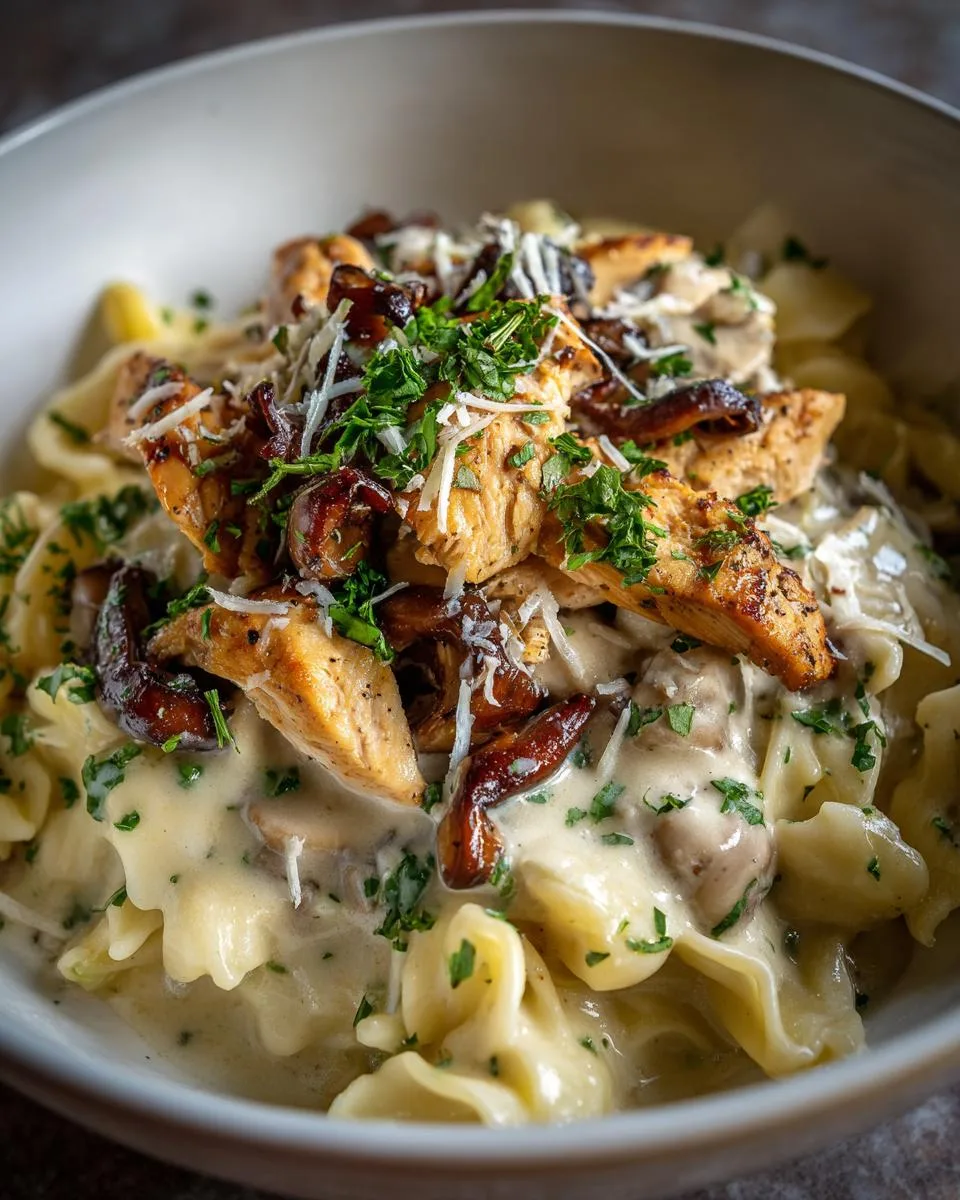 Creamy Chicken and Mushroom Pasta - detail 3