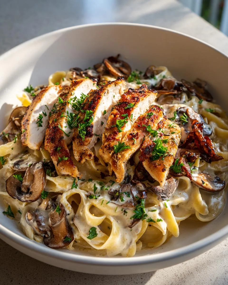 Creamy Chicken and Mushroom Pasta - detail 4