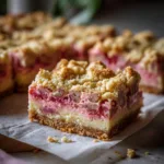 Creamy Rhubarb Cheesecake Bars