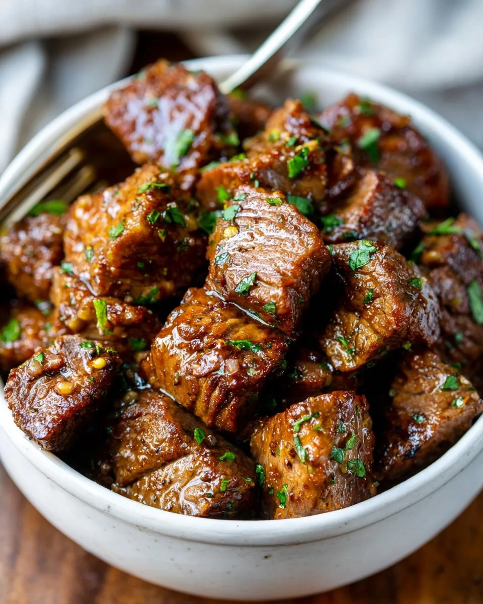 Crockpot Garlic Butter Steak Bites Recipe - detail 3