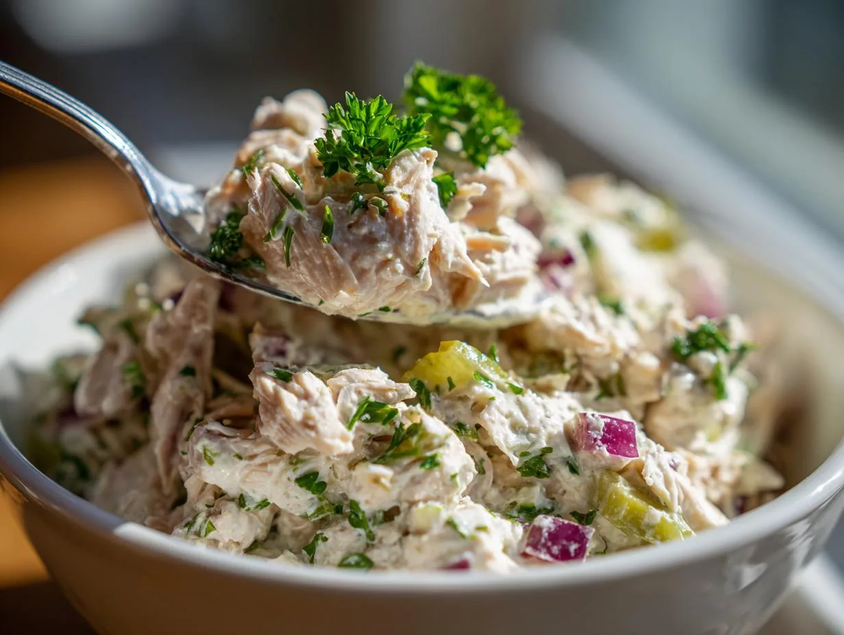 30g Dill Pickle Protein Chicken Salad That’s Addictively Tangy