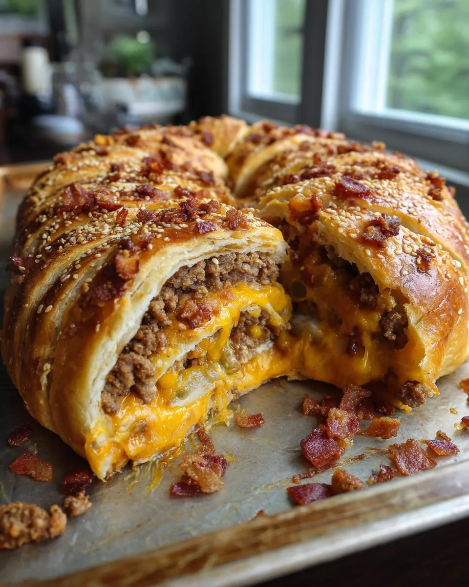 Easy Cheeseburger Garbage Bread - detail 1