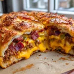 Easy Cheeseburger Garbage Bread