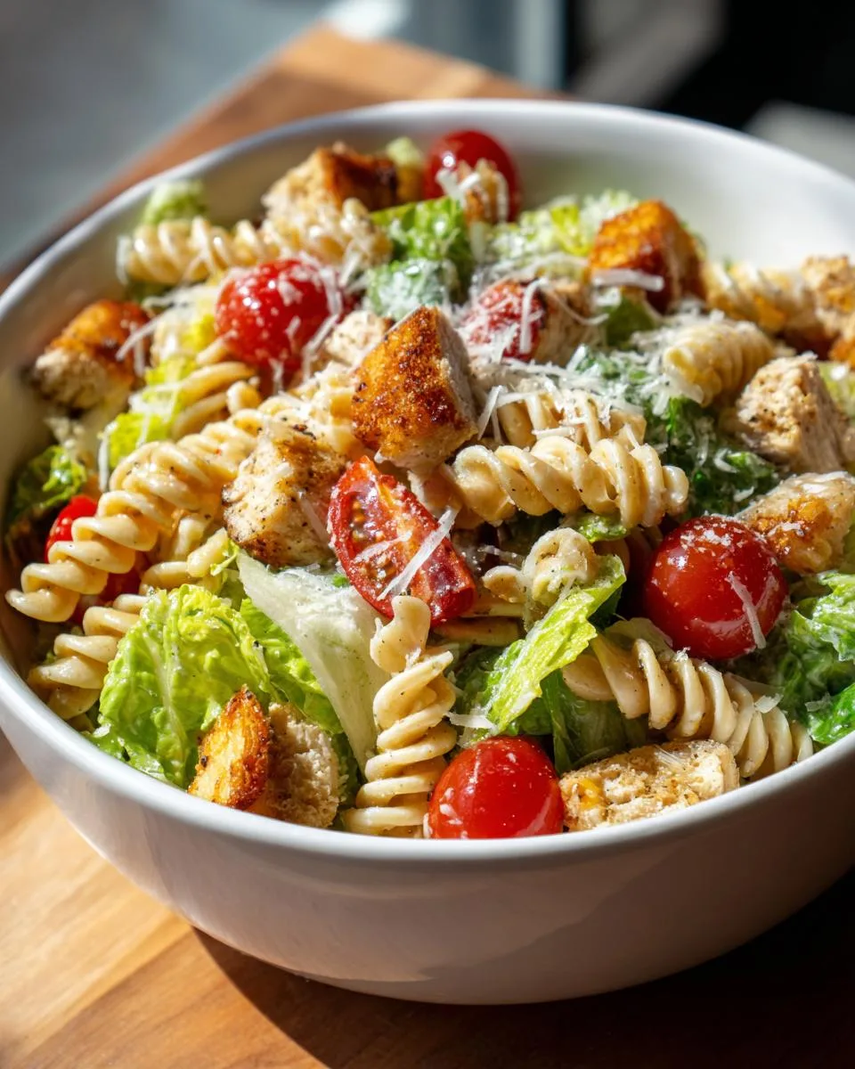 Easy Chicken Caesar Pasta Salad - detail 3
