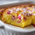 Easy Rhubarb Custard Cake Recipe