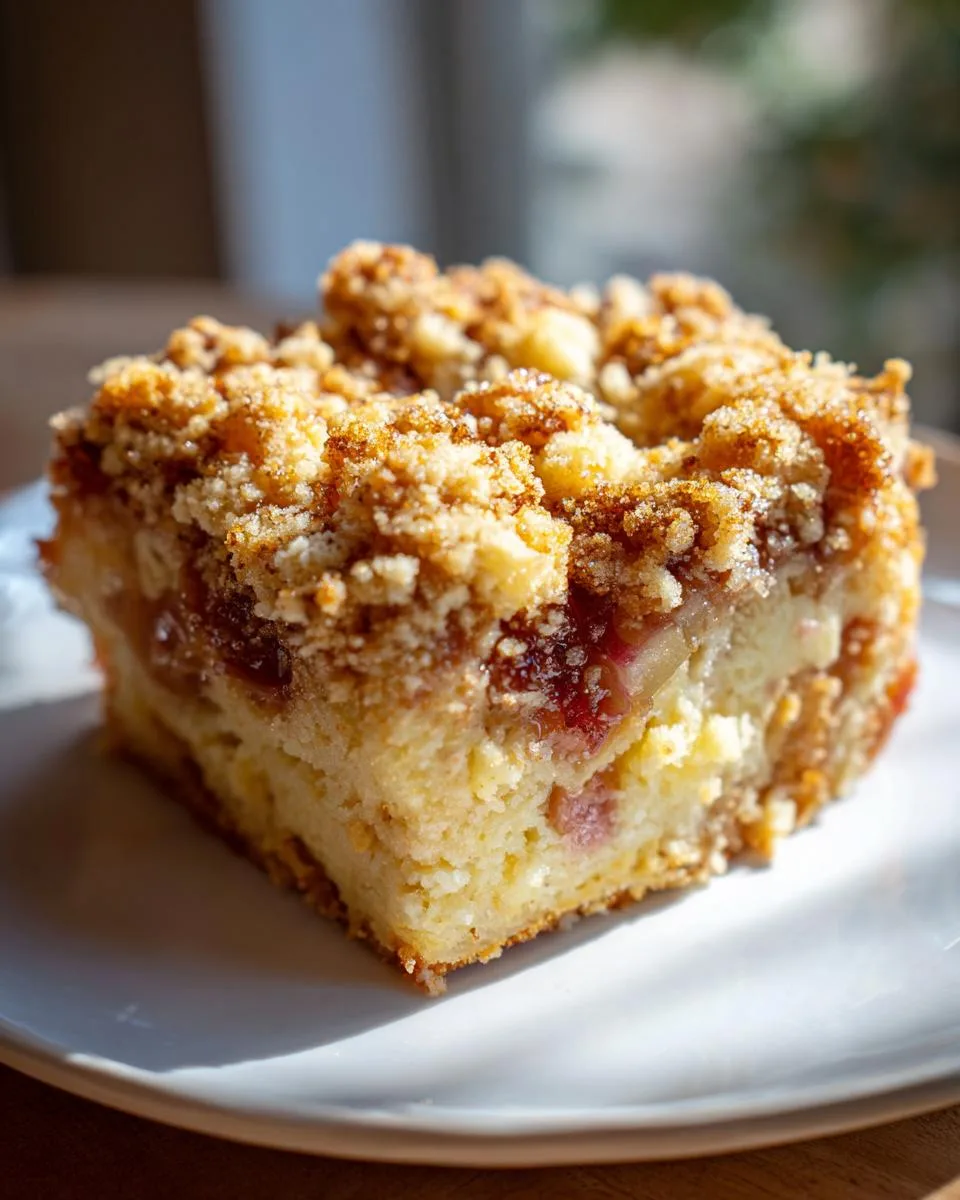 Easy Rhubarb Upside Down Cake - detail 2