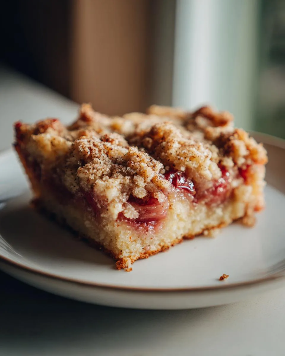 Easy Rhubarb Upside Down Cake - detail 4