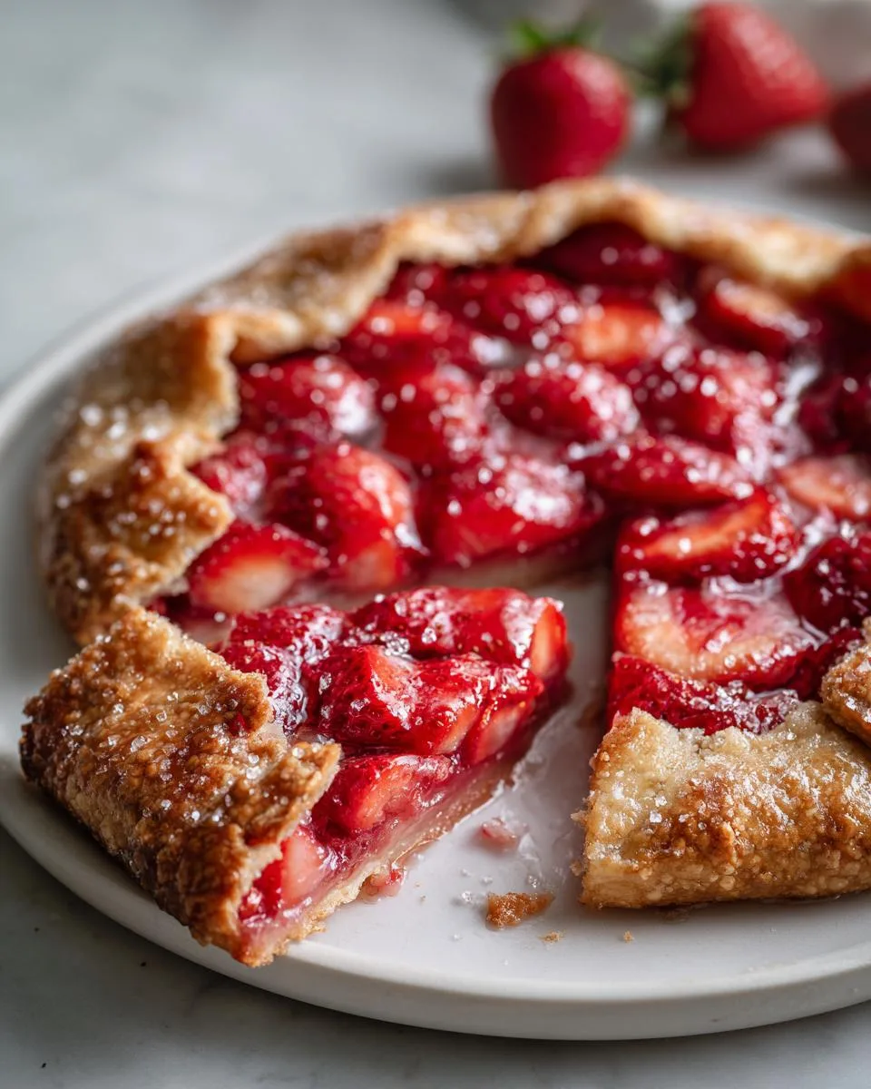 Easy Strawberry Rhubarb Galette - detail 2