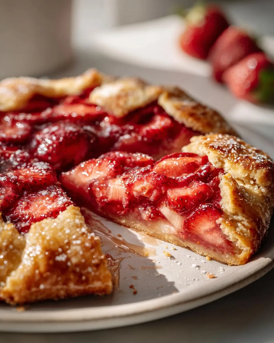 Easy Strawberry Rhubarb Galette - detail 3