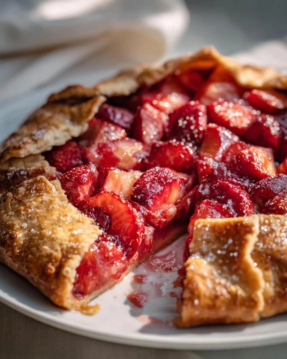 Easy Strawberry Rhubarb Galette - detail 4