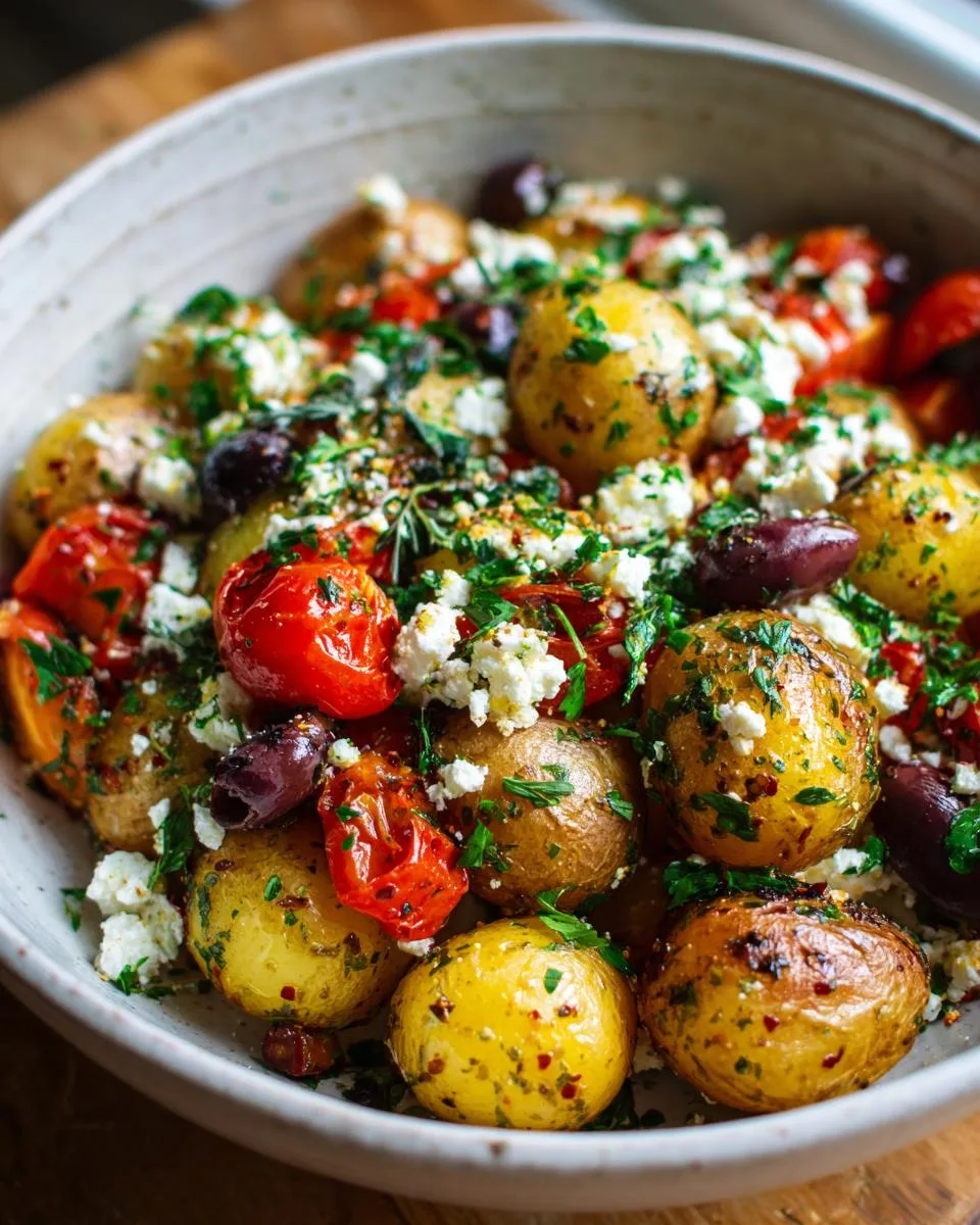 Greek Potato Salad Feta Herbs - detail 2