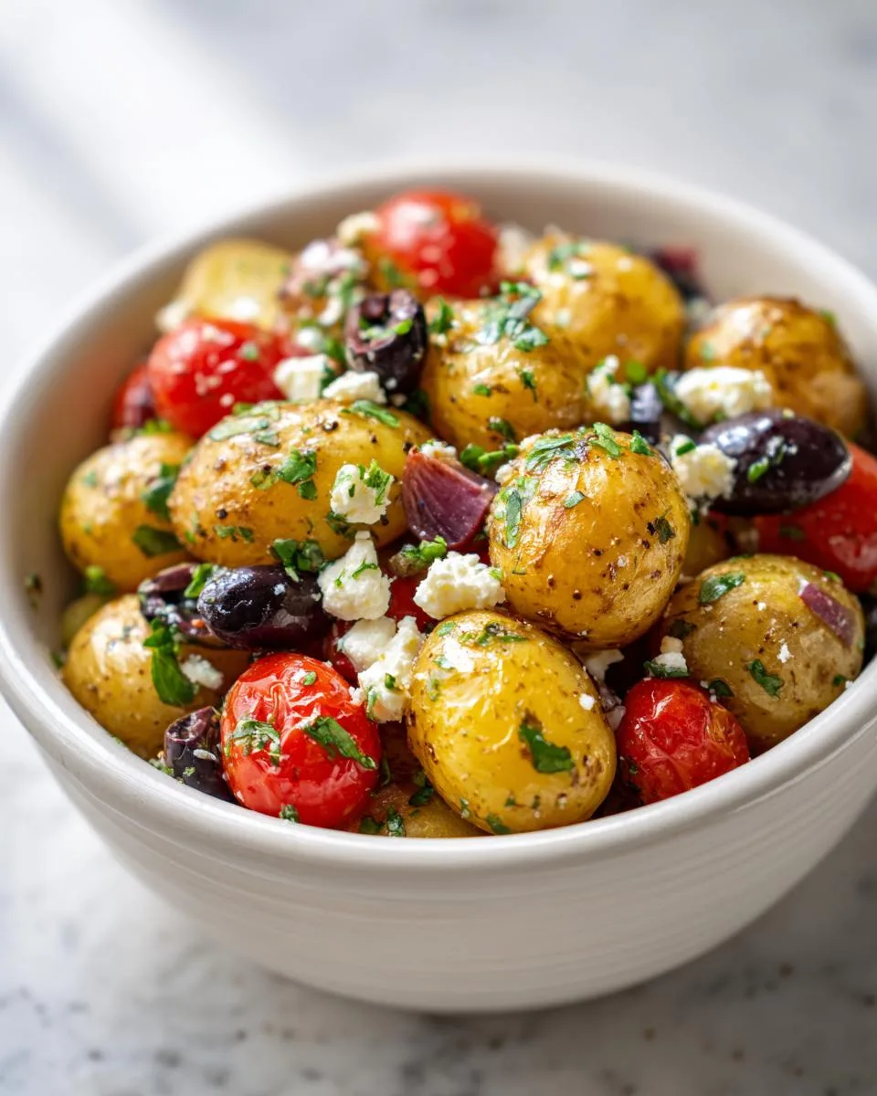 Greek Potato Salad Feta Herbs - detail 4