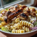 Grilled Chicken Caesar Pasta Salad