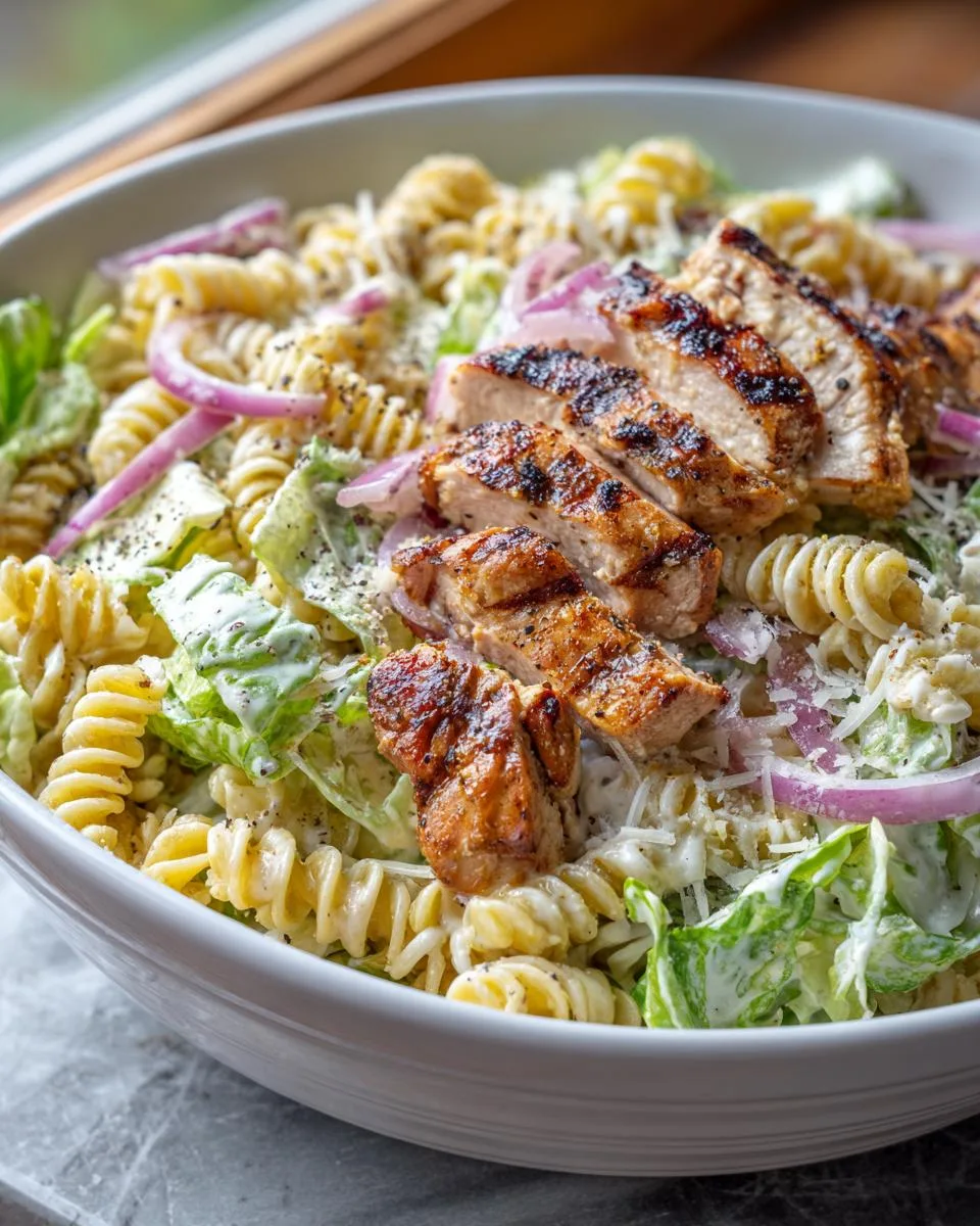 Grilled Chicken Caesar Pasta Salad - detail 3