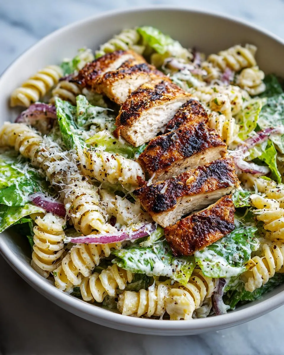 Grilled Chicken Caesar Pasta Salad - detail 4