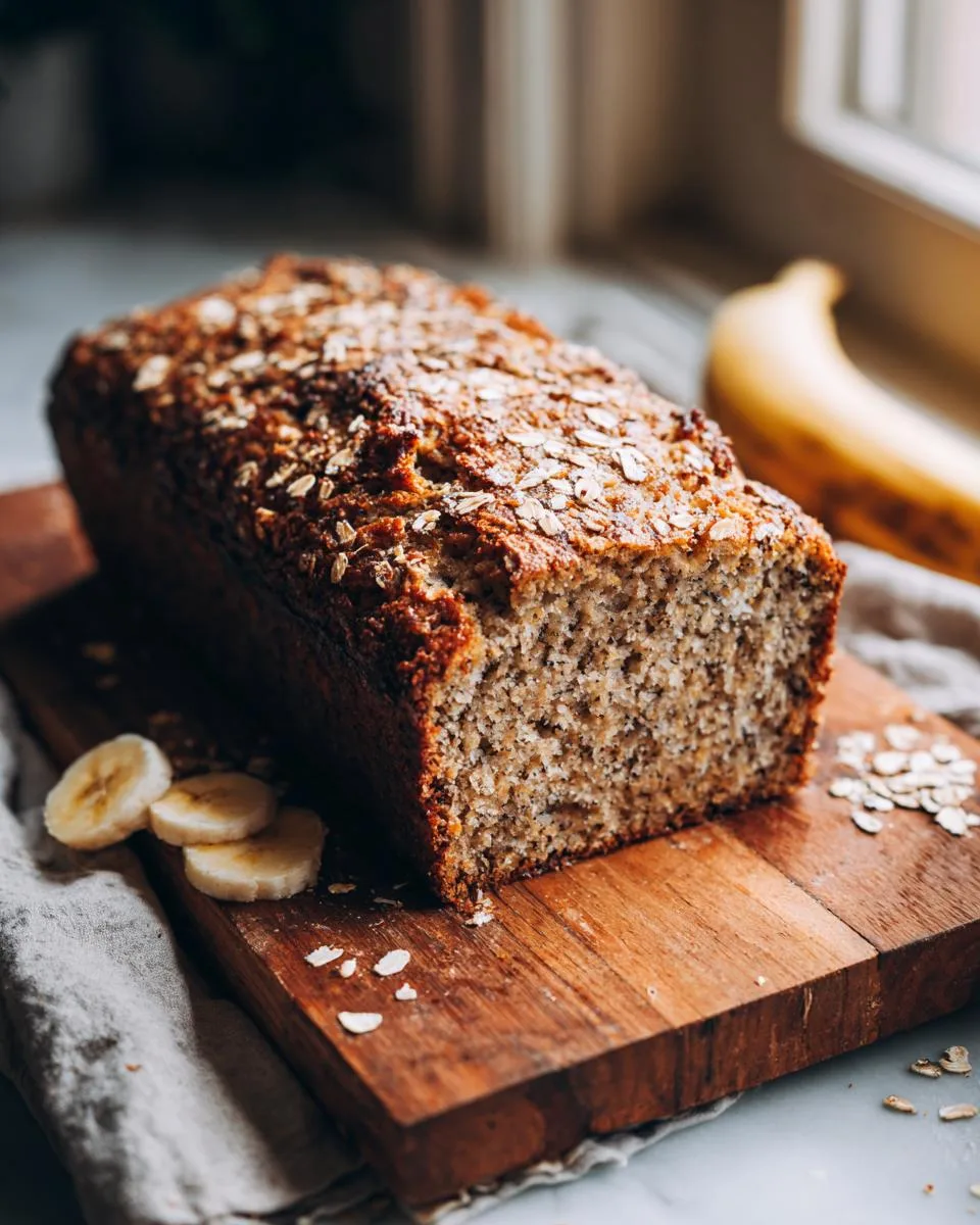 Healthy Banana Oat Bread - detail 2