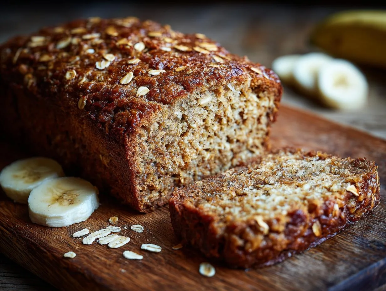 3-Ingredient Healthy Banana Oat Bread That Melts in Your Mouth