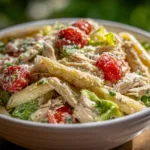 Healthy Chicken Caesar Pasta Salad